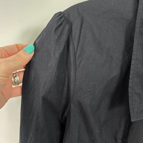 Vivienne Westwood Bagatelle Black Shirt Oversized Collar Gothic Academia Size 38 - Picture 8 of 8